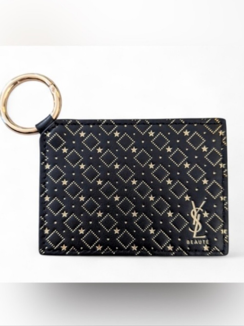 Yves Saint Laurent Black Quilted Star Beauty Keychain